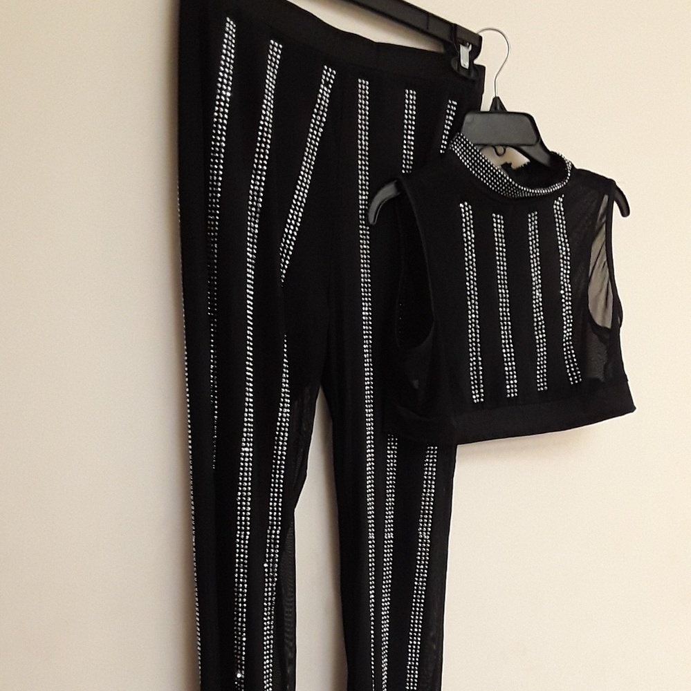 Black 2xl  net pant and top